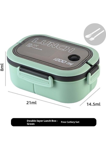 Mühürlü Öğrenci Bölmeli Beslenme Çantası Mikrodalgada Güvenli (Yurt Dışından)