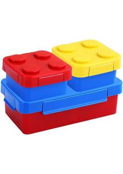 Piksel Bloklarını Bir Araya Getirmek Eğlenceli Öğle Yemeği Kutusu Mikrodalgada Kullanılabilir (Yurt Dışından)