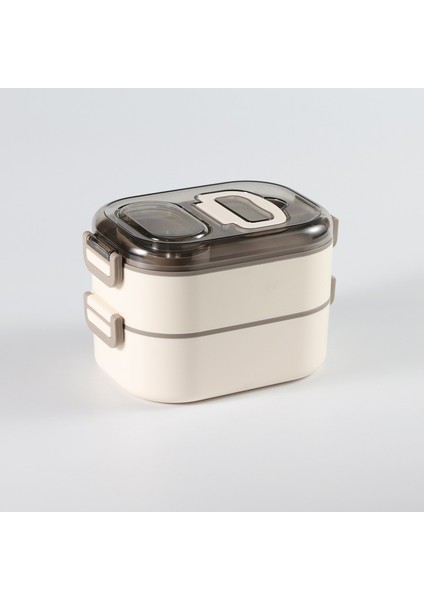 Taşınabilir Öğrenci Öğle Yemeği Kutusu Sıcak Bantlı Mikrodalgada Kullanılabilir Çatal Bıçaklı Bireysel Daldırma Kabı (Yurt Dışından)