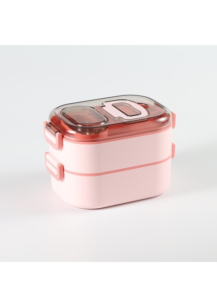 Taşınabilir Öğrenci Öğle Yemeği Kutusu Sıcak Bantlı Mikrodalgada Kullanılabilir Çatal Bıçaklı Bireysel Daldırma Kabı (Yurt Dışından)