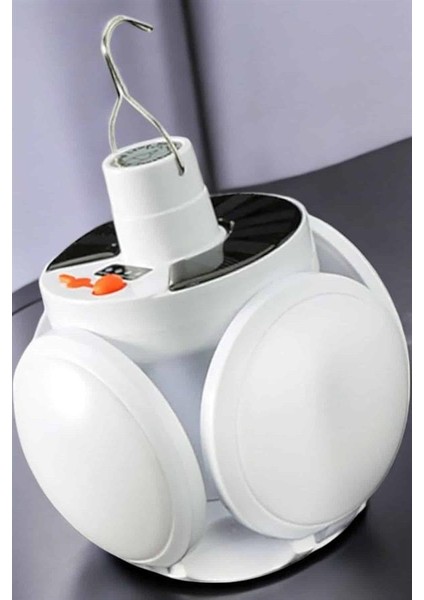 Zeroshop Güneş Enerjili Solar Aydınlatma Kamp Çadır Lambası Şarjlı Ampül LED Şarjlı El Feneri Işıldak fırsatları