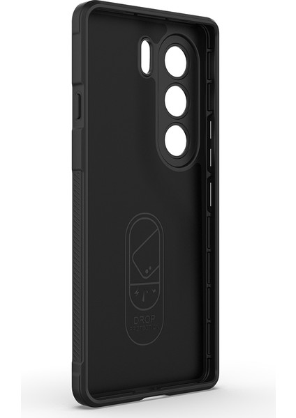 Tecno Camon 40 Pro Kılıf Esnek Tpu Oyuklu Arka Yüzey Tasarımlı Zore Etnik Silikon Kapak - Siyah