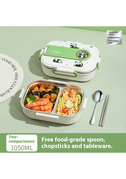 Öğrenci Bölmeli Yemek Tepsisi 316 Paslanmaz Çelik Büyük Kapasiteli Yalıtımlı Yemek Kutusu (Yurt Dışından)