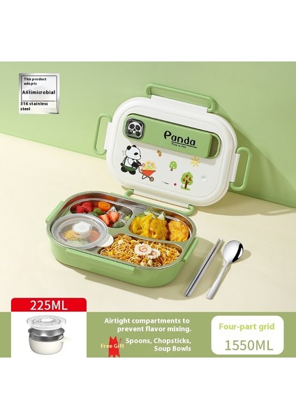 Gıda Sınıfı Yalıtımlı Öğle Yemeği Kutusu 316 Paslanmaz Çelik Öğrenci Büyük Kapasiteli Öğle Yemeği Kutusu (Yurt Dışından)