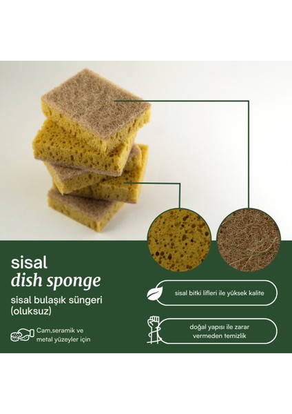 Sisal 5’li Bulaşık Süngeri Klasik SB1001
