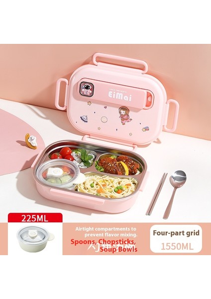 Gıda Sınıfı Yalıtımlı Öğle Yemeği Kutusu 316 Paslanmaz Çelik Öğrenci Büyük Kapasiteli Öğle Yemeği Kutusu (Yurt Dışından)