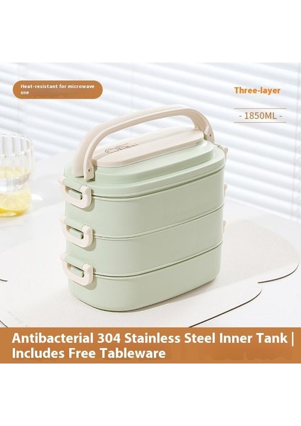 304 Paslanmaz Çelik Çok Katmanlı Büyük Kapasiteli Öğrenci Yemek Kutusu (Yurt Dışından)