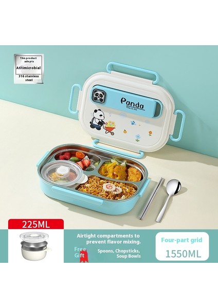 Gıda Sınıfı Yalıtımlı Öğle Yemeği Kutusu 316 Paslanmaz Çelik Öğrenci Büyük Kapasiteli Öğle Yemeği Kutusu (Yurt Dışından)