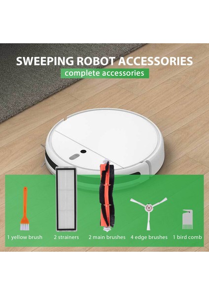 Xiaomi Mijia 1c STYTJ01ZHM Robot Süpürge Parçaları Aksesuarları Için 10'lu Paket Ana Fırça Yan Fırça Filtresi (Yurt Dışından) fırsatları