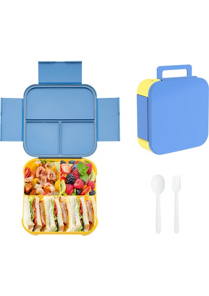 Üstü Açılır El Tipi Öğrenci Bölmeli Kapalı Beslenme Çantası Mikrodalgada Kullanılabilir (Yurt Dışından)