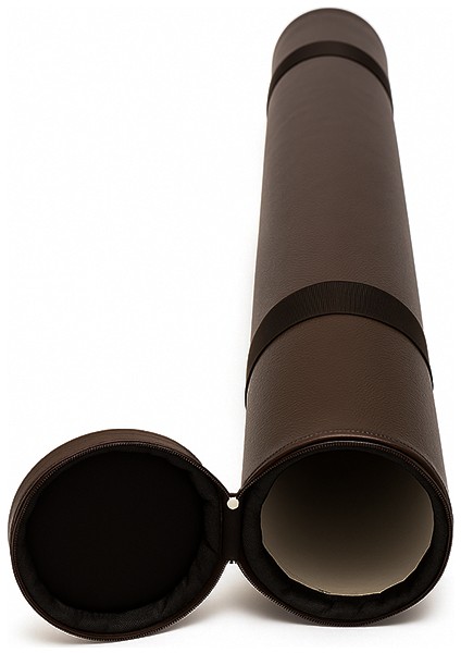 Suni Deri Proje Tüpü Cepli 10,5 cm Kahverengi