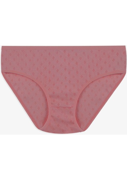 Kadın 3'lü Desenli Jakarlı Pamuklu Yüksek Bel Bato