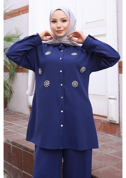 Parıltı Taş Detaylı Takım Indigo 19264 fiyatları