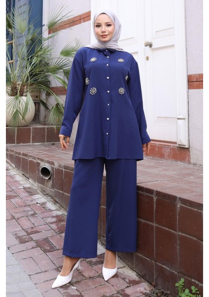 Parıltı Taş Detaylı Takım Indigo 19264 modelleri