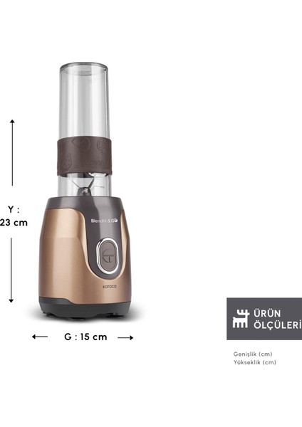 Blendfit Go Personal Kişisel Smoothie Blender Walnut Brown fiyatları