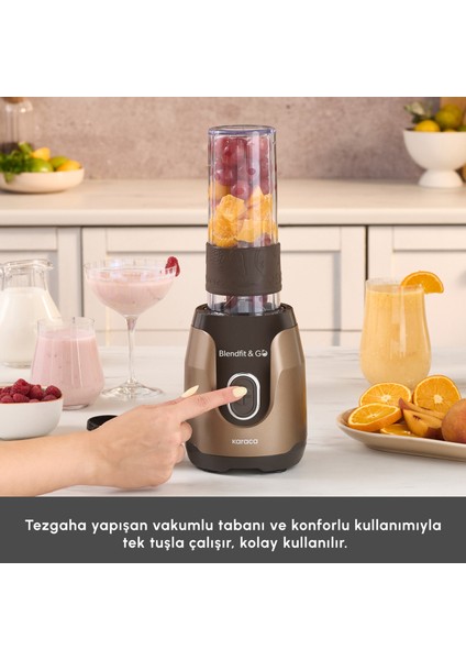 Blendfit Go Personal Kişisel Smoothie Blender Walnut Brown