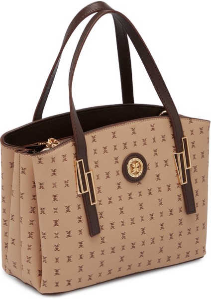 Bej Print Kadın Omuz Çantası - S1WPR0000805-T2E fiyatları