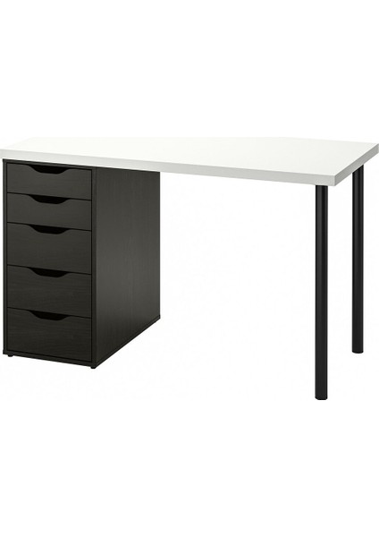 Çalışma Masası, Beyaz-Venge, 120X60 Cm, Lagkapten, Adıls