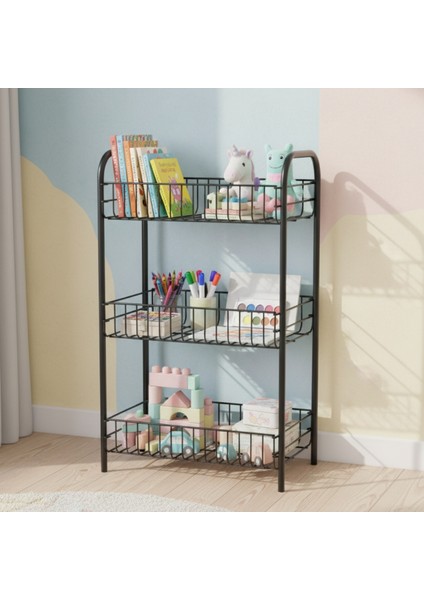 3 Katlı Kitaplık & Ayakkabılık, Banyo, Mutfak, Oyuncak Rafı Metal Kitaplık 60X40X23 cm fiyatları