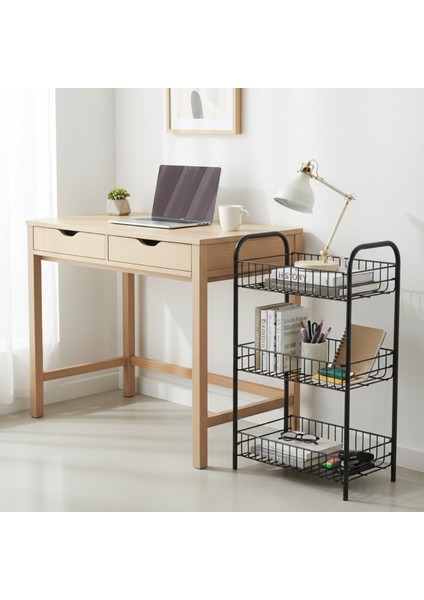 3 Katlı Kitaplık & Ayakkabılık, Banyo, Mutfak, Oyuncak Rafı Metal Kitaplık 60X40X23 cm fırsatları