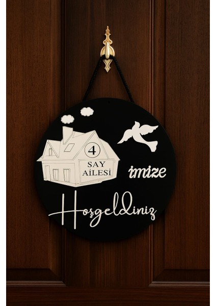 Evimize Hoşgeldiniz Kapı Süsü Kapı Isimliği Aile Isimli fiyatları