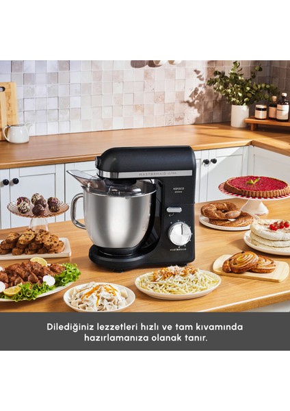 Mastermaid Chef Ultra M2000W Hamur Yoğurma Makinesi Shiny Black 7 L indirimleri