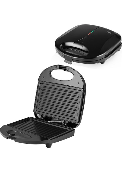 Mini Elektrikli Tost Makinesi 2 Dilim Yapışmaz Yüzey - Kilitlenebilir Kapak 750W SSM-2588 (4989)
