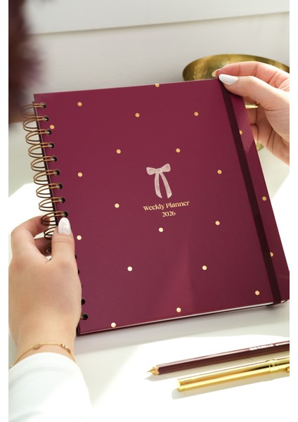 2026 Yılı Haftalık Kare Ajanda - 12 Aylık Fiyonk