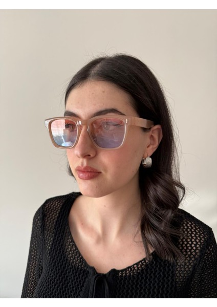Pembe Mavi Cam Egzotik Güneş Gözlüğü fiyatları
