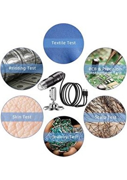 Dijital USB Mikroskop 1600X Büyütme 8 LED Aydınlatma ile Ergonomik Tasarım modelleri