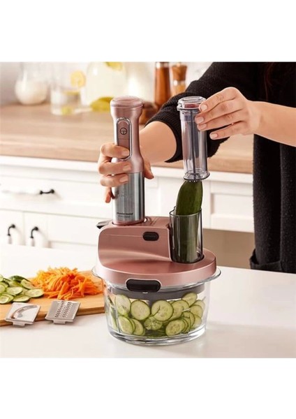 2500W Uzun Blender, 6 Bıçaklı Ayaklı Cam Mutfak Robotu, Rosegold Renk modelleri