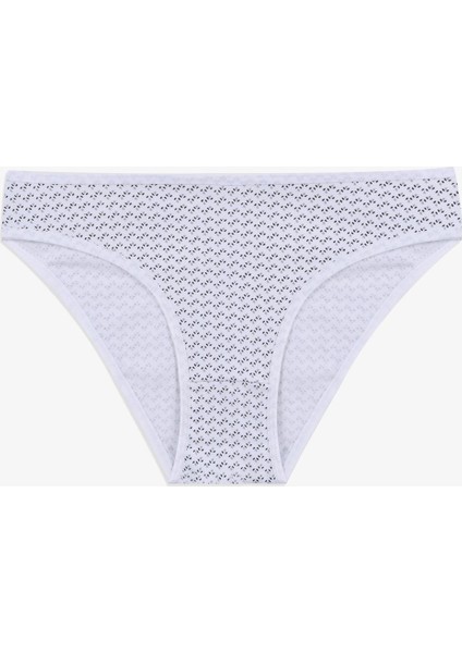 Kadın 7'li Desenli Pamuklu Likralı Külot