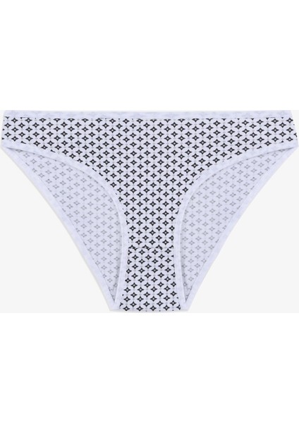 Kadın 7'li Desenli Pamuklu Likralı Külot