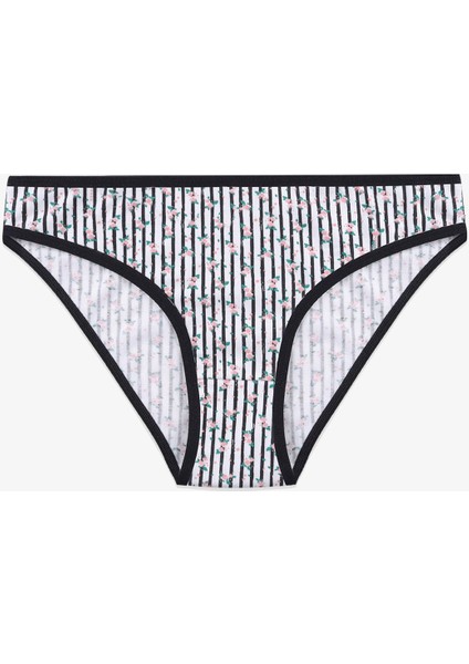 Kadın 7'li Desenli Pamuklu Likralı Külot