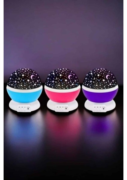Zeroshop Mavi ve Mor Işıklı Star Master Projeksiyon Lambası modelleri