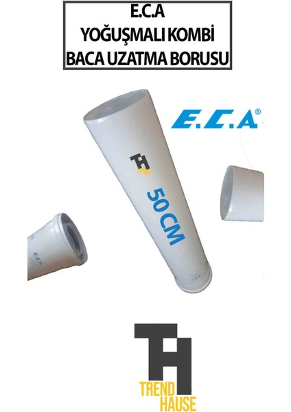 Eca Yoğuşmalı Kombi Baca Uzatma Borusu (50CM) (Orjinal)