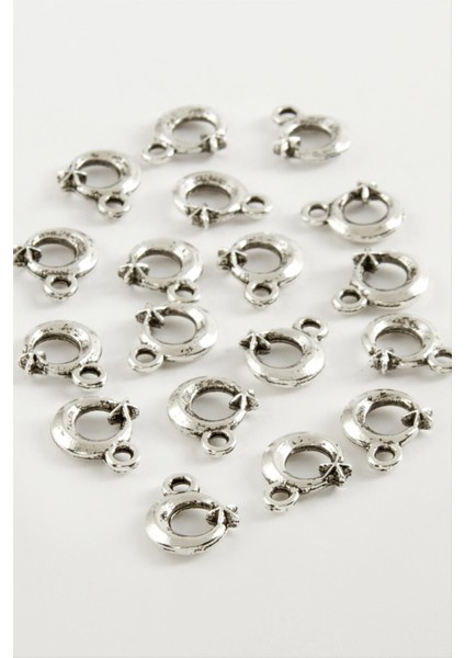 Allzey Ay Yıldız Tesbih Püskül Aparatı 50 Gram-Gümüş Rengi