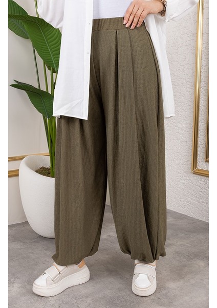 Beli Lastikli Şalvar Pantolon 0001-08 Haki fiyatları