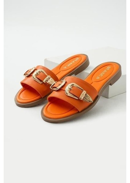 Sene Turuncu Cilt Terlik modelleri