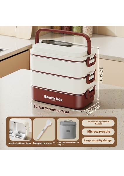 Paslanmaz Çelik Iç Bölmeli Öğrenci Yalıtımlı Yemek Kutusu (Yurt Dışından)