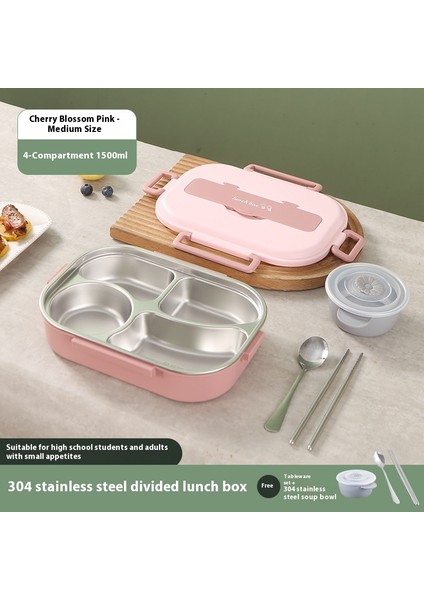 Dikdörtgen Mühürlü Bölmeli Taşınabilir Öğrenci Yalıtımlı Öğle Yemeği Kutusu (Yurt Dışından)