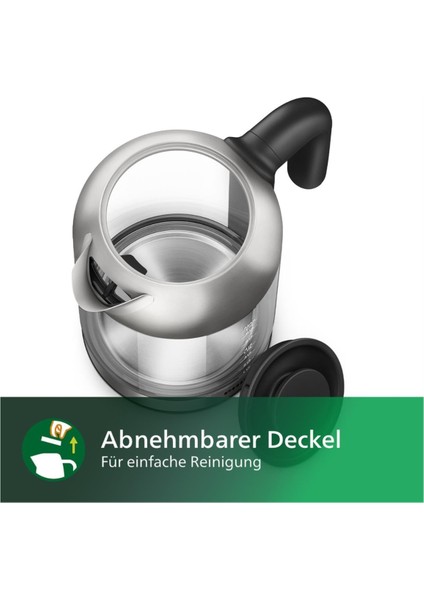 Şık ve Dayanıklı 2200 W 1.7 L Cam Su Isıtıcısı, Gri Renk Seçeneği modelleri