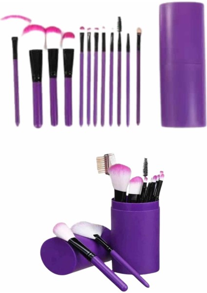 Zeroshop 12 Parça Makyaj Fırçası Yumuşak Kıllı Profesyonel Fırça Seti Yüksek Kaliteli Pürüzsüz indirimleri