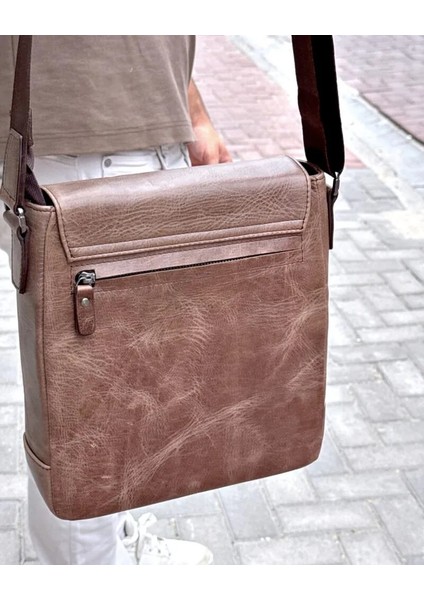 Hakiki Deri Erkek Çanta Askı Kayışlı Fermuarlı 2111