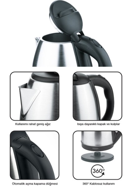 Bordo Renkli Dayanıklı Çelik Kettle, Şık ve Kullanışlı Tasarım fiyatları