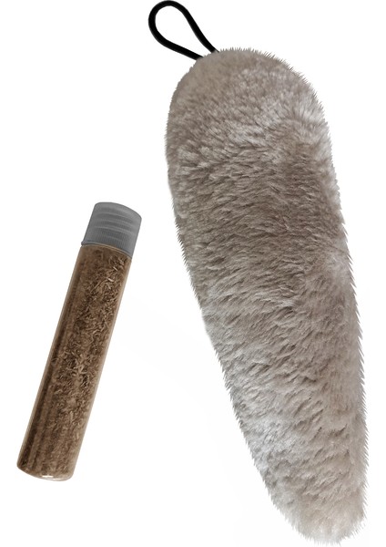 Kedi Oyuncağı Kedi Otlu Peluş Kuyruk 18-20 cm Krem - Lisinya