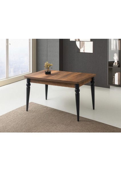 Yandan Açılır Büyüyen Yemek Masası Ceviz 80X120CM Sadece Masa