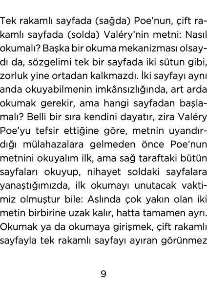 Poe'nun Marginalia'sından Bazı Fragmanlar - Paul Valery modelleri