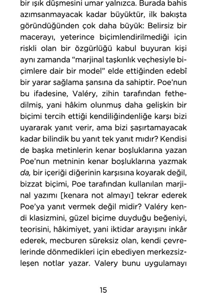 Poe'nun Marginalia'sından Bazı Fragmanlar - Paul Valery