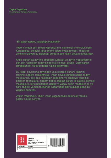 Zeytin Yaprakları - Dr. Athanasia İfianassa Karabatsou fiyatları